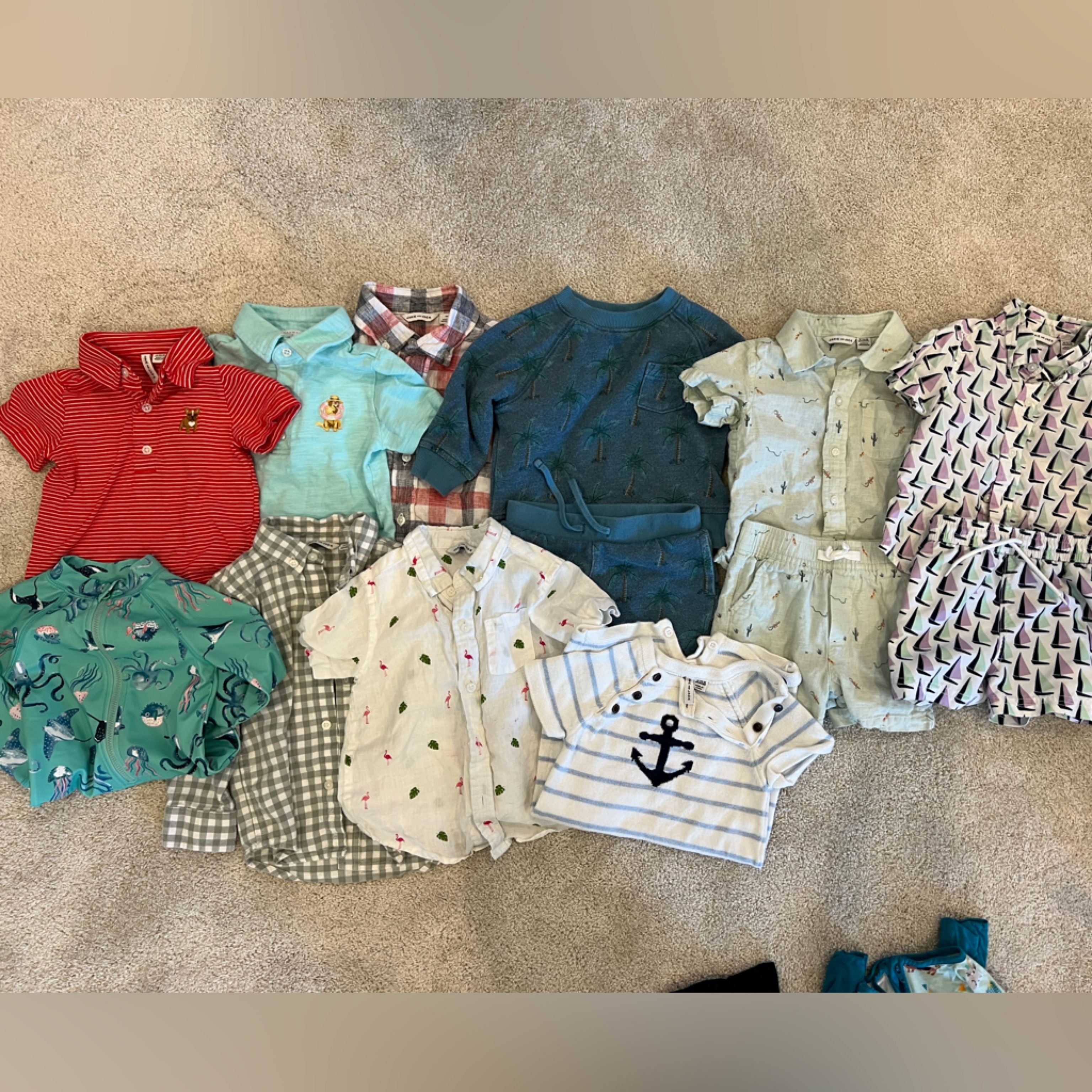 Janie And Jack Boys Lot Polos Shorts Swim Size 12 Mo 18 Mo 24 Mo Romper Sweater